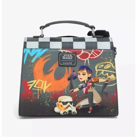 Used Once! Loungefly Star Wars Sabine Spray Paint Handbag - BoxLunch Exclusive - Picture 3 of 10